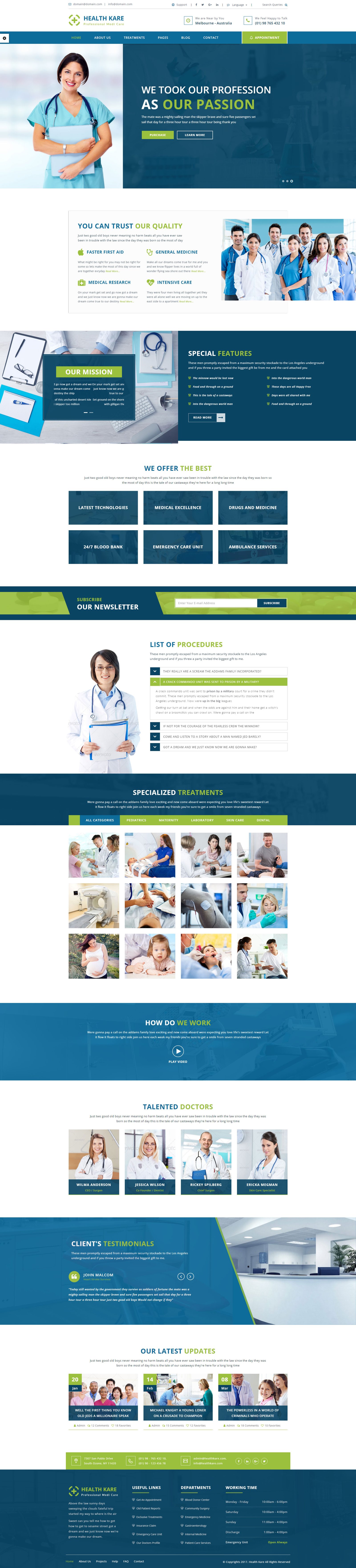 HEALTH KARE - Professional Medi Care HTML Template